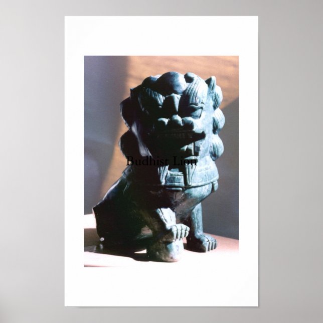 Affiches Lion bouddhiste (Devant)