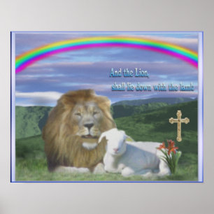 Affiches Lion et agneau