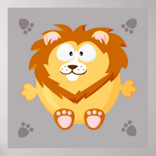 Affiches Lion mignon