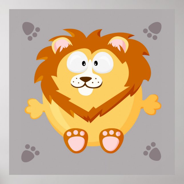 Affiches Lion mignon (Devant)