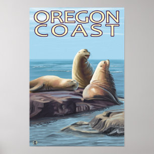 Affiches Lions de la mer de l'Oregon