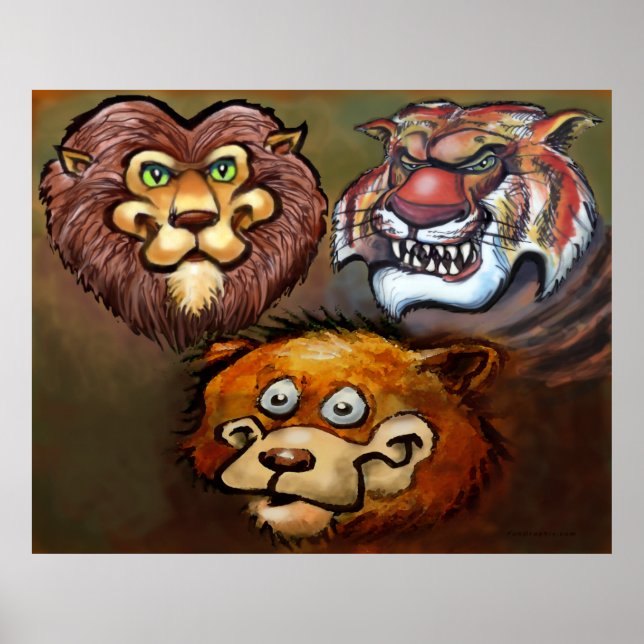Affiches Lions et Tigres et Ours Oh My! (Devant)