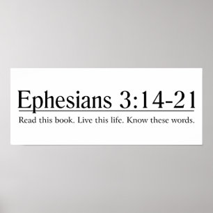 Affiches Lire la Bible Éphésiens 3:14-21