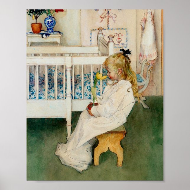 Affiches Lisbeth avec tulipe jaune (Devant)