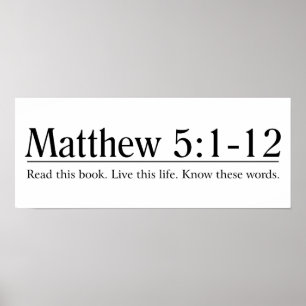Affiches Lisez la Bible Matthieu 5:1-12