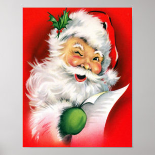 Affiches Liste de Noël de Père Noël