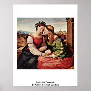 Affiches L'Italie et le Germania par Johann Friedrich