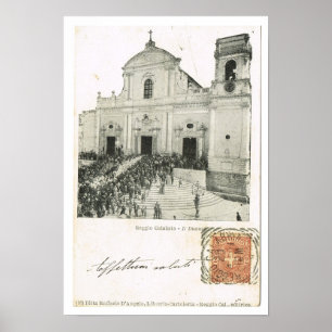 Affiches L'Italie vintage, Reggio Di Calabria, Duomo, 1901,
