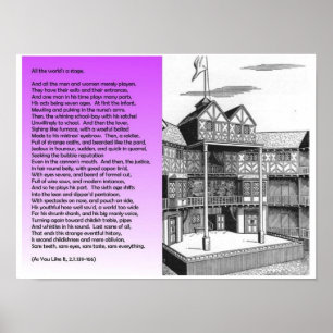 Affiches Literature, Shakespeare, All the World's a stage