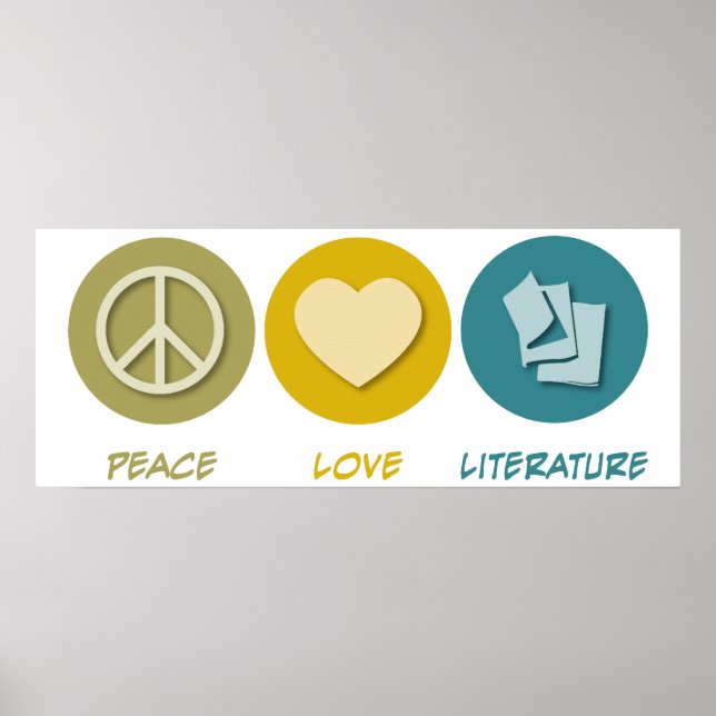 Affiches Littérature Peace Love (Devant)