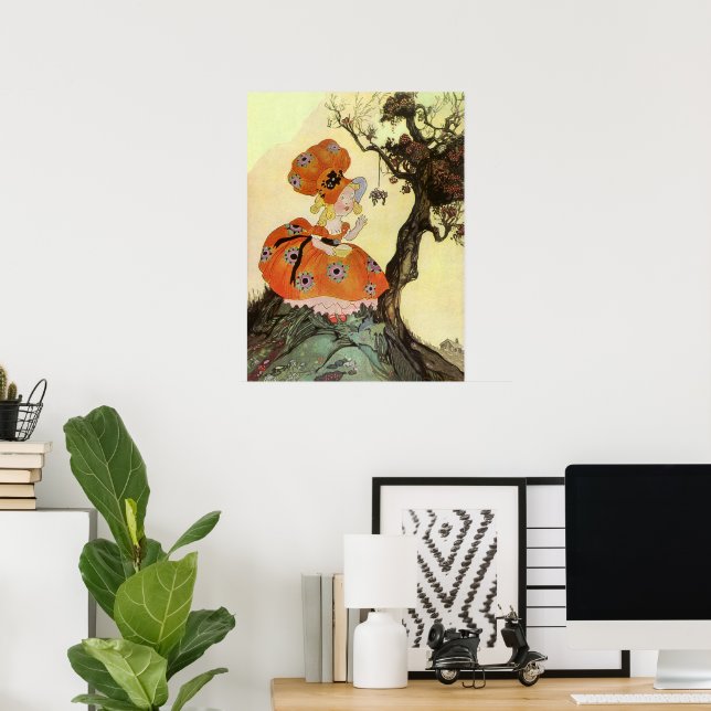 Affiches Little Miss Muffet & Spider, Vintage Mère Goose (Bureau à domicile)