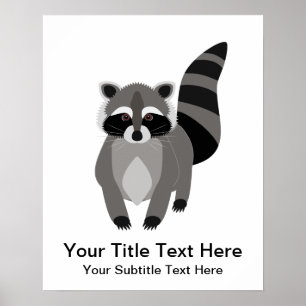 Affiches Little Raccoon Rascal Personnalisé
