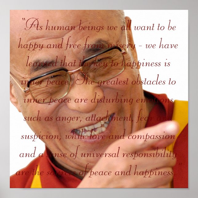 Affiches Little Seeds Art HH Dalai Lama Citation2 (Devant)