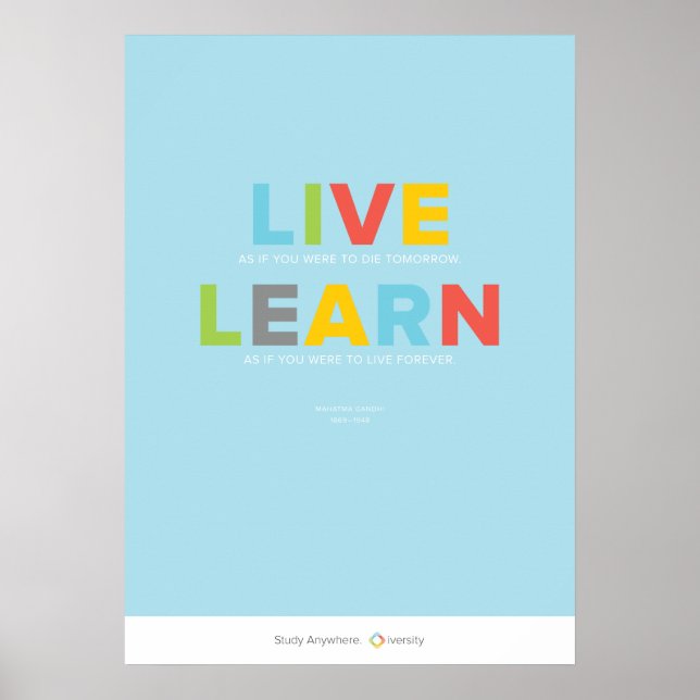 Affiches Live and Learn (Devant)