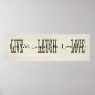 Affiches Live Laugh Love