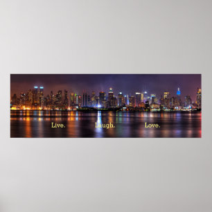 Affiches Live Laugh Love Skyline