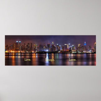 Affiches Live Laugh Love Skyline