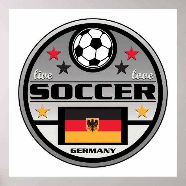 Affiches Live Love Soccer Allemagne (Devant)