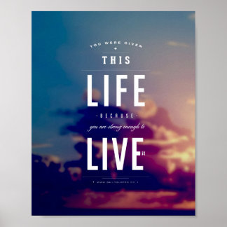 Affiches Live This Life - 8"x10" Art Print