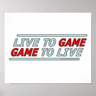 Affiches Live to Game