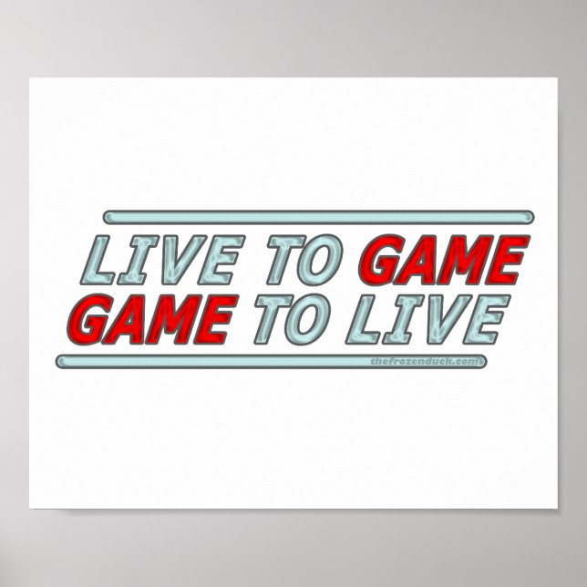 Affiches Live to Game (Devant)