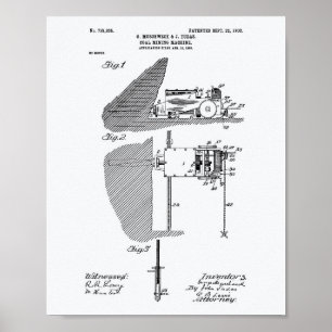 Affiches Livre blanc d'art de brevet de la machine