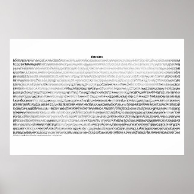 Affiches Livre des Ephésiens (texte complet du KJV) (Devant)