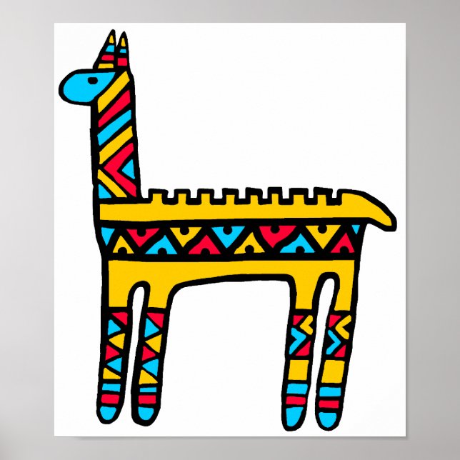 Affiches Llama-couleurs (Devant)