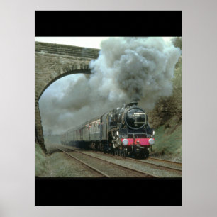 Affiches LMS Classe 5 explose le long des trains Settle_Ste