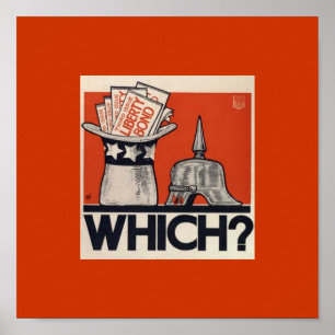 Affiches L'Obligation vintage De Liberté WW1 Demande Laquel