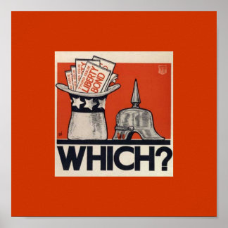 Affiches L'Obligation vintage De Liberté WW1 Demande Laquel