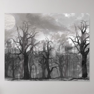 AFFICHES L'OBSCURITÉ DE L'AFFICHE DE FORÊT