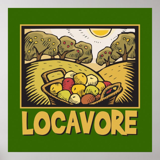 Affiches Locavore Alimentation Lente (Devant)