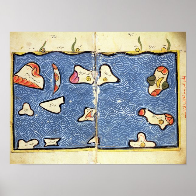 Affiches L'océan Indien, à partir d'un atlas (Devant)