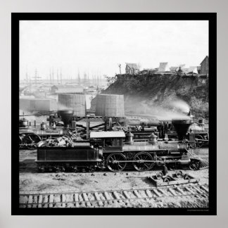 Affiches Locomot of the U.S. Military Railroad, VA 1865