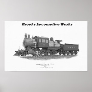 Affiches Locomotive de Camelback de ruisseaux, chemin de
