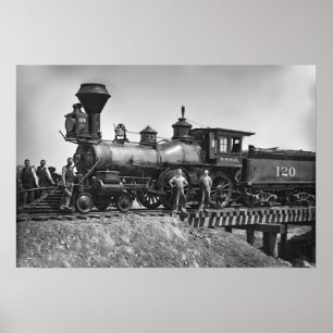 Affiches Locomotive du réseau ferroviaire initial