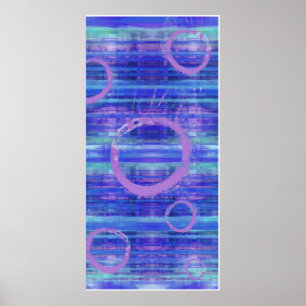 Affiches L'oeil voient l'affiche bleue de peinture d'art
