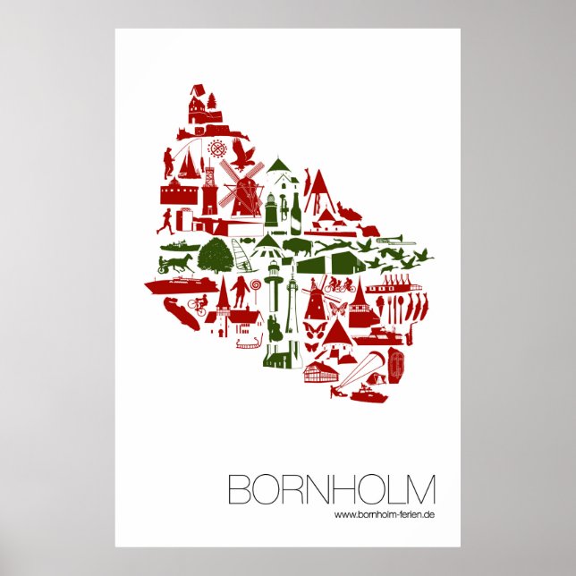Affiches Logo de Bornholm (Devant)