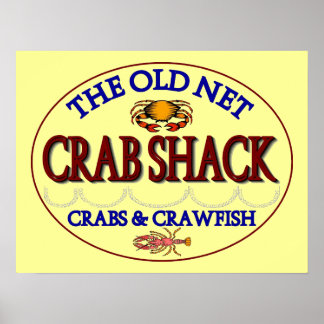 Affiches Logo de la cabane de crabe