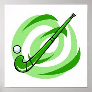 Affiches Logo de vert d'hockey de champ