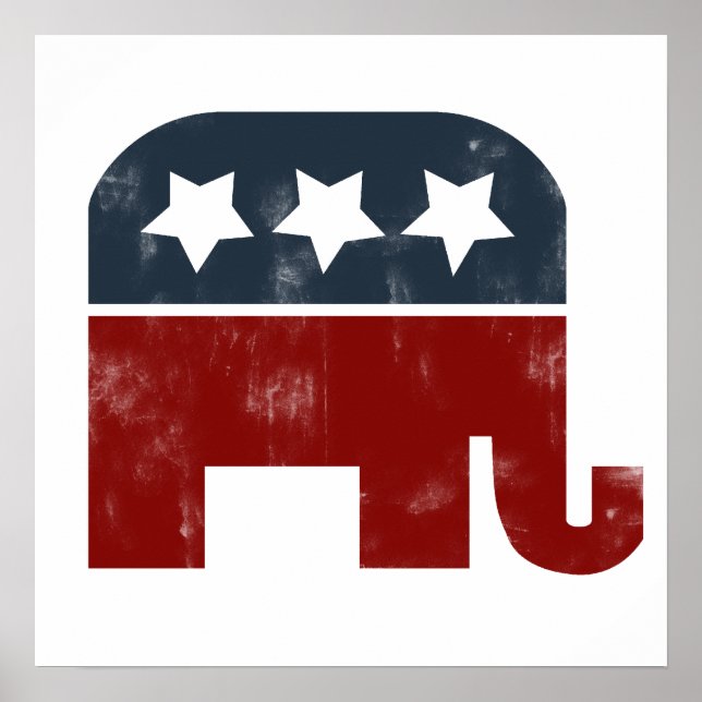 Affiches Logo d'éléphant GOP (Devant)