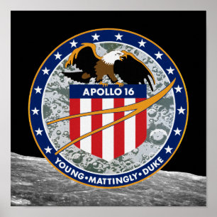 Affiches Logo du patch de mission Apollo 16 NASA