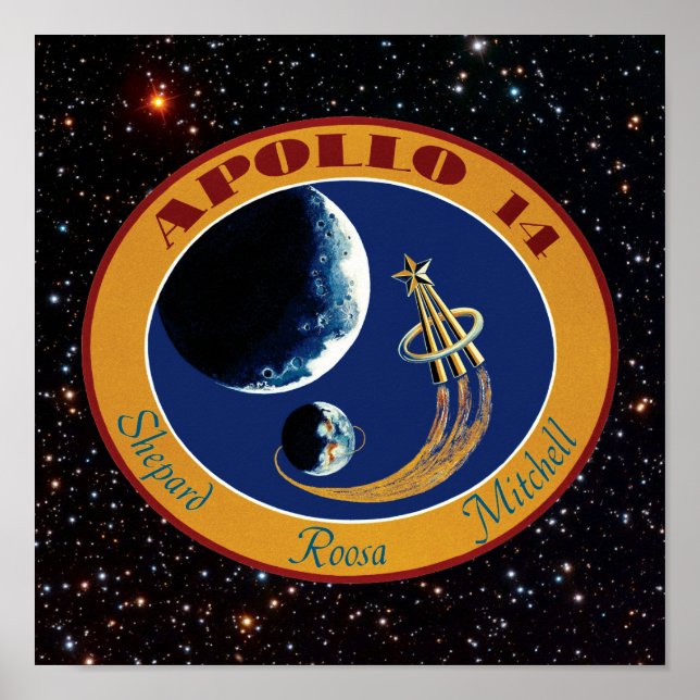 Affiches Logo du patch de mission NASA Apollo 14 (Devant)