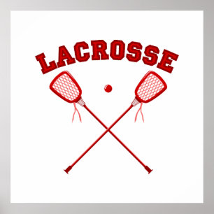 Affiches Logo rouge de lacrosse