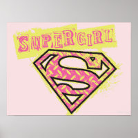 Logo Supergirl Grunge Rose