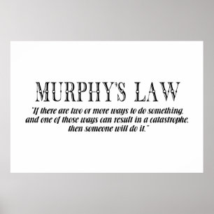 Affiches Loi de Murphy