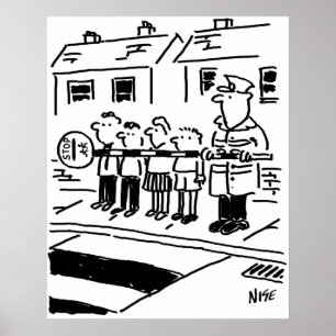 Affiches Lollipop Man utilise Lollipop pour faire une barri