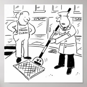 Affiches Lollipop Man utilise son signe pour soulever une p