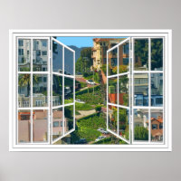 Lombard Street Blanc 24 Volet Ouvrir la fenêtre Po